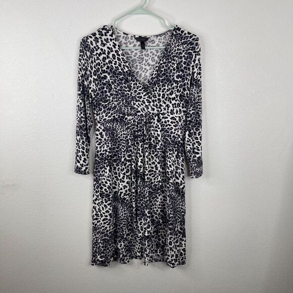 Soma Dresses & Skirts - Soma Womens Dress Size S Animal Cheetah Print‎ Long Sleeve Soft V Neck